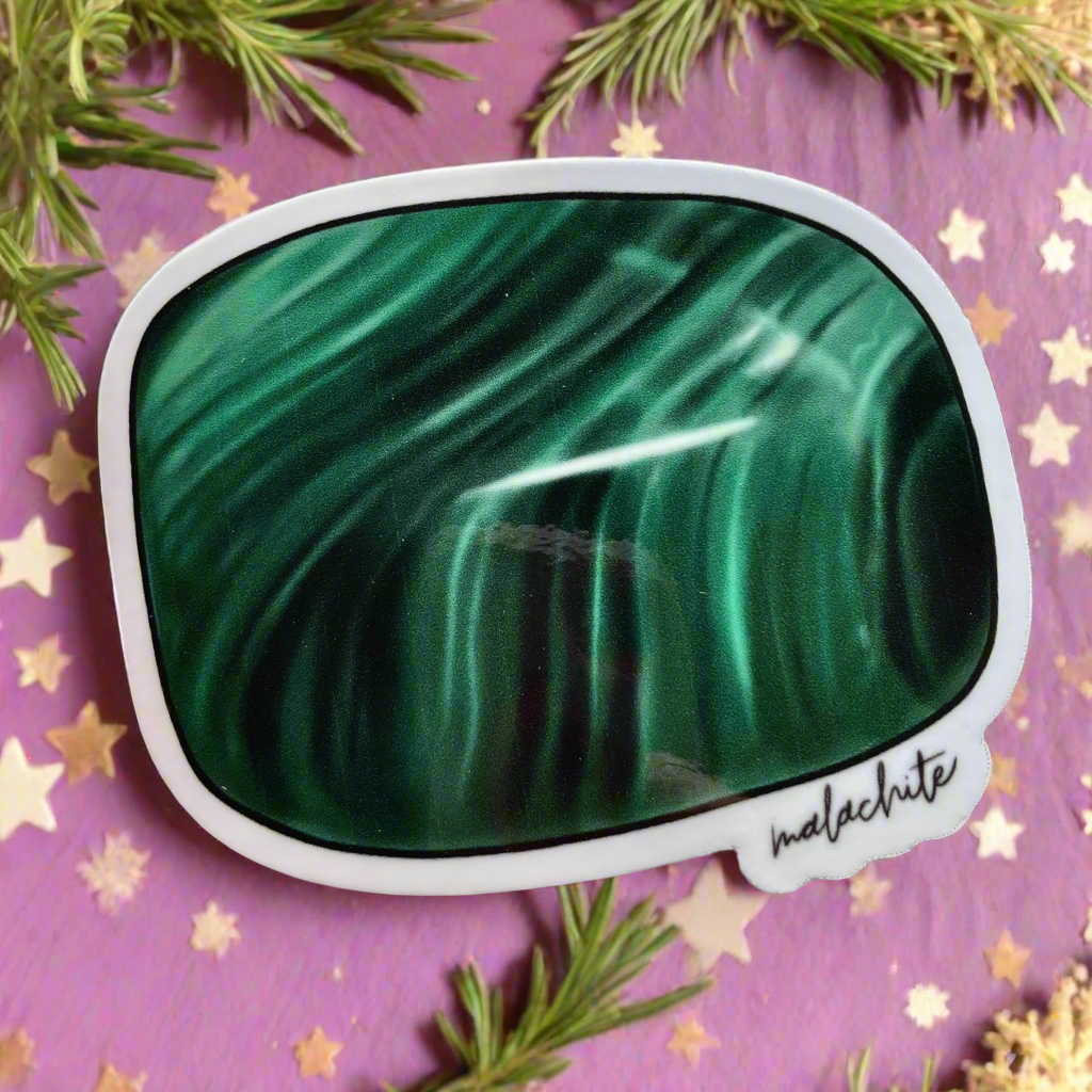 ‘malachite’ crystal vinyl sticker