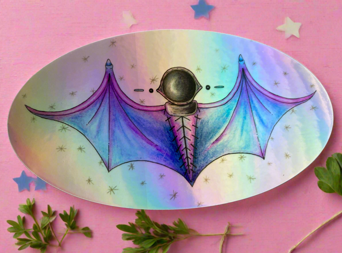 ‘space bat’ vinyl sticker