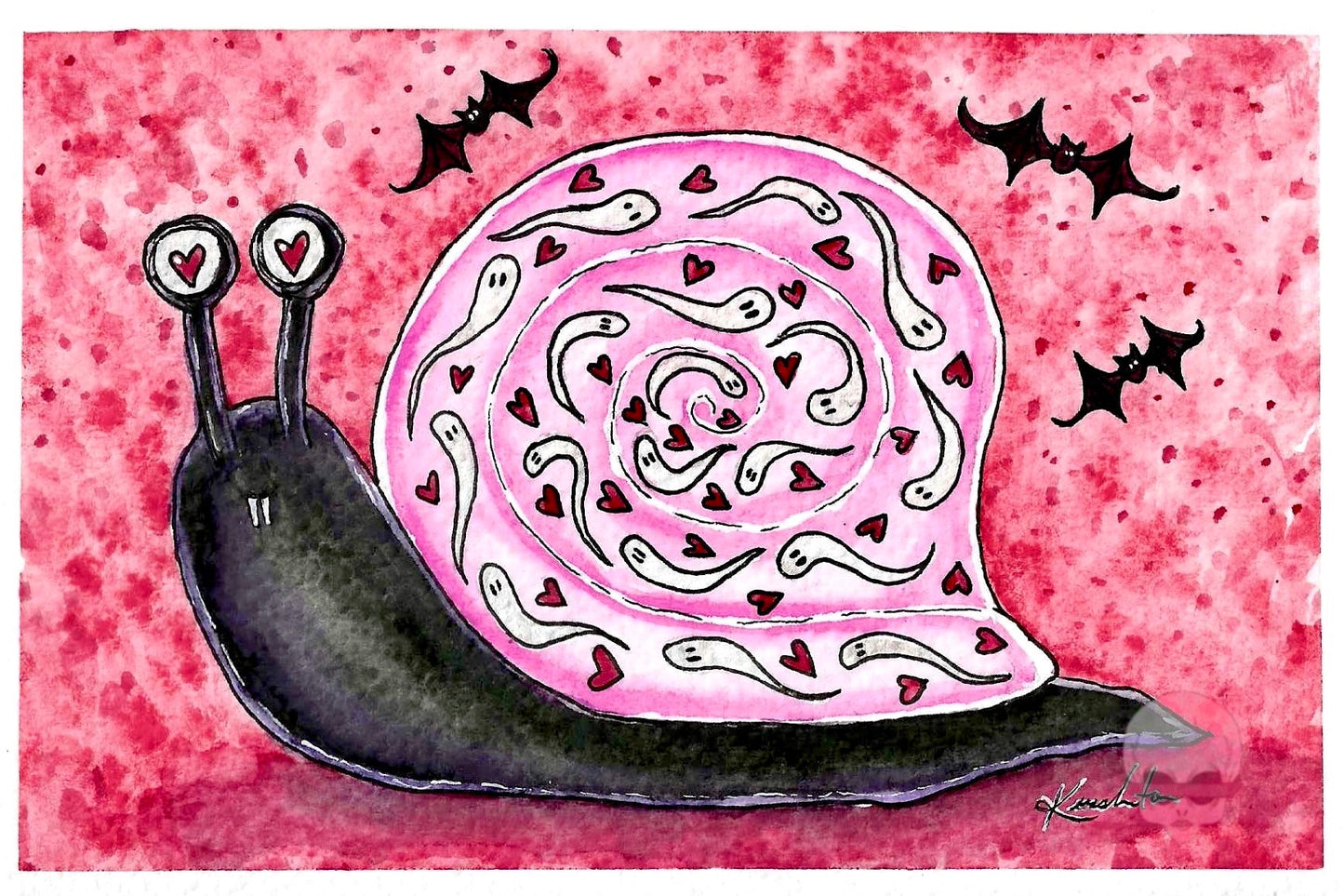 ‘spooky love snail’ - print