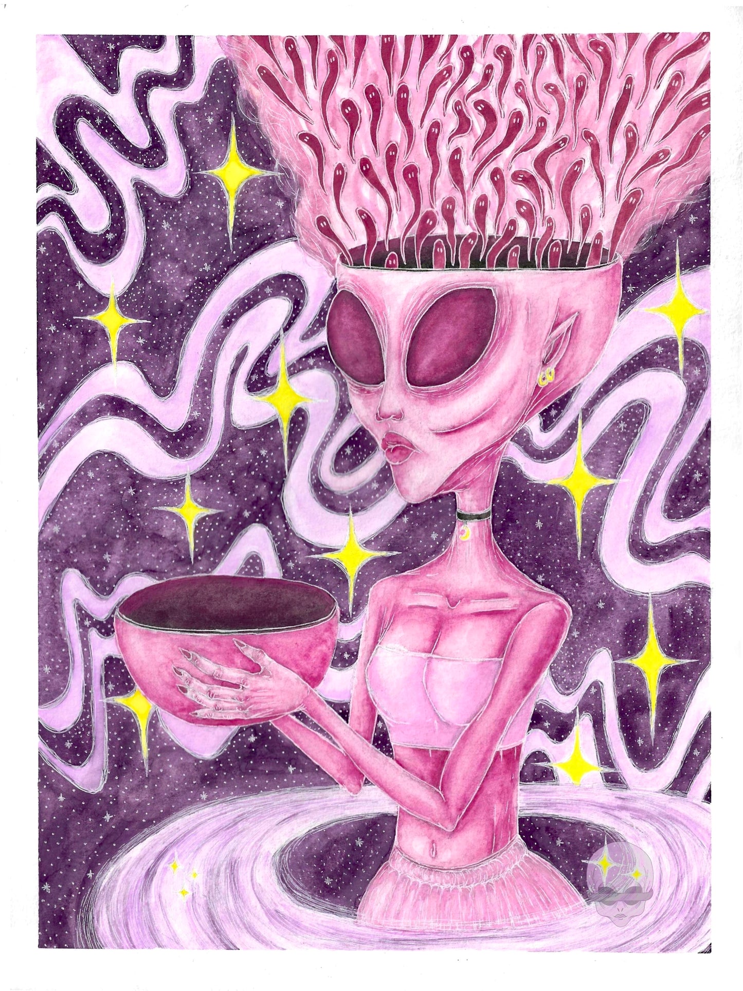 'spaced out' - print