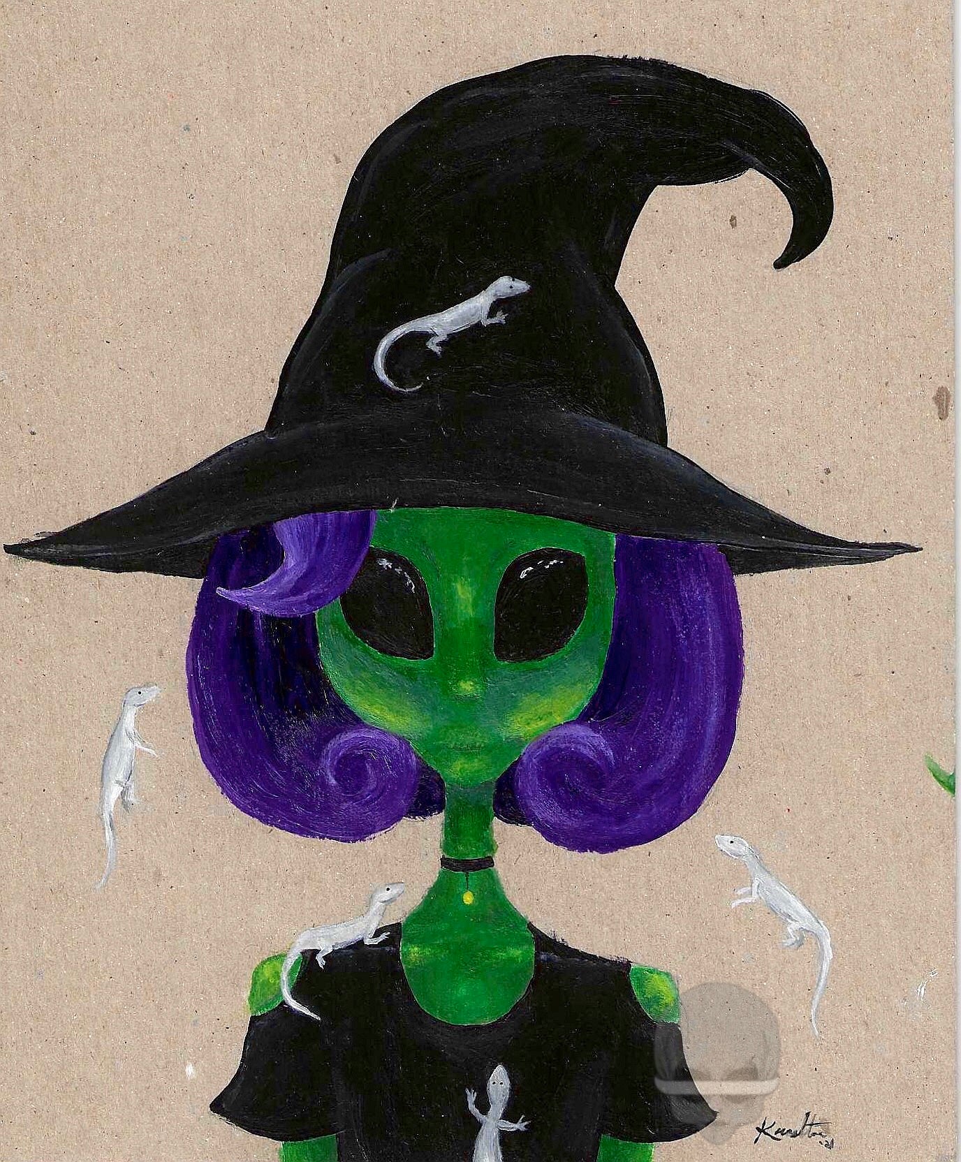 ‘witch and lizard spirits’ - print