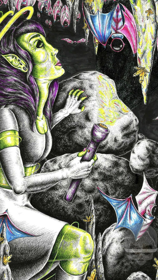 'space cave' - print