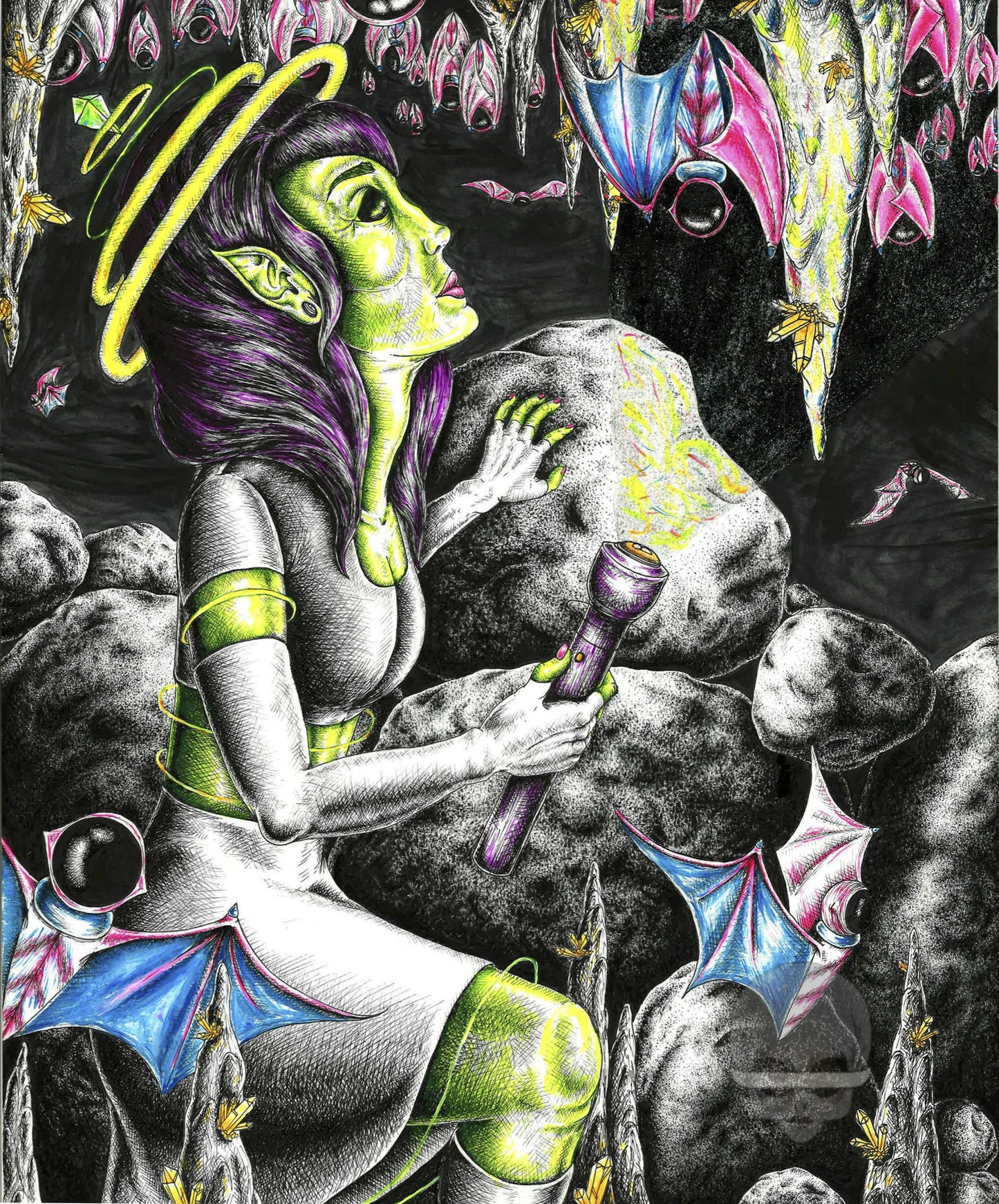 'space cave' - print