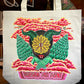 hand-painted canvas tote bag - ‘botanical beast [angel]’