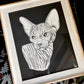 ‘sphynx kitty’ [framed]