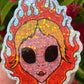 ‘on fire’ vinyl sticker