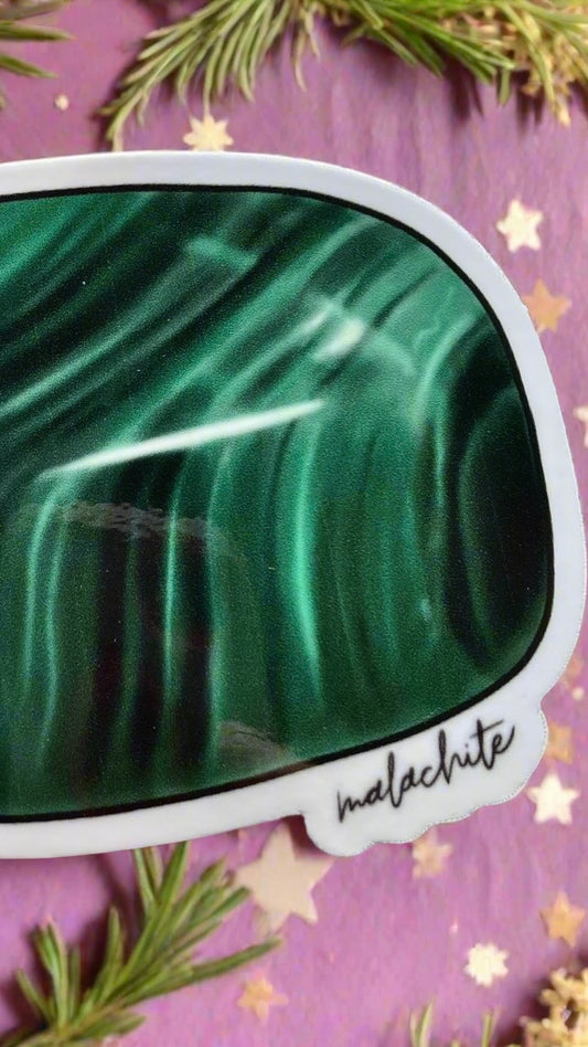 ‘malachite’ crystal vinyl sticker