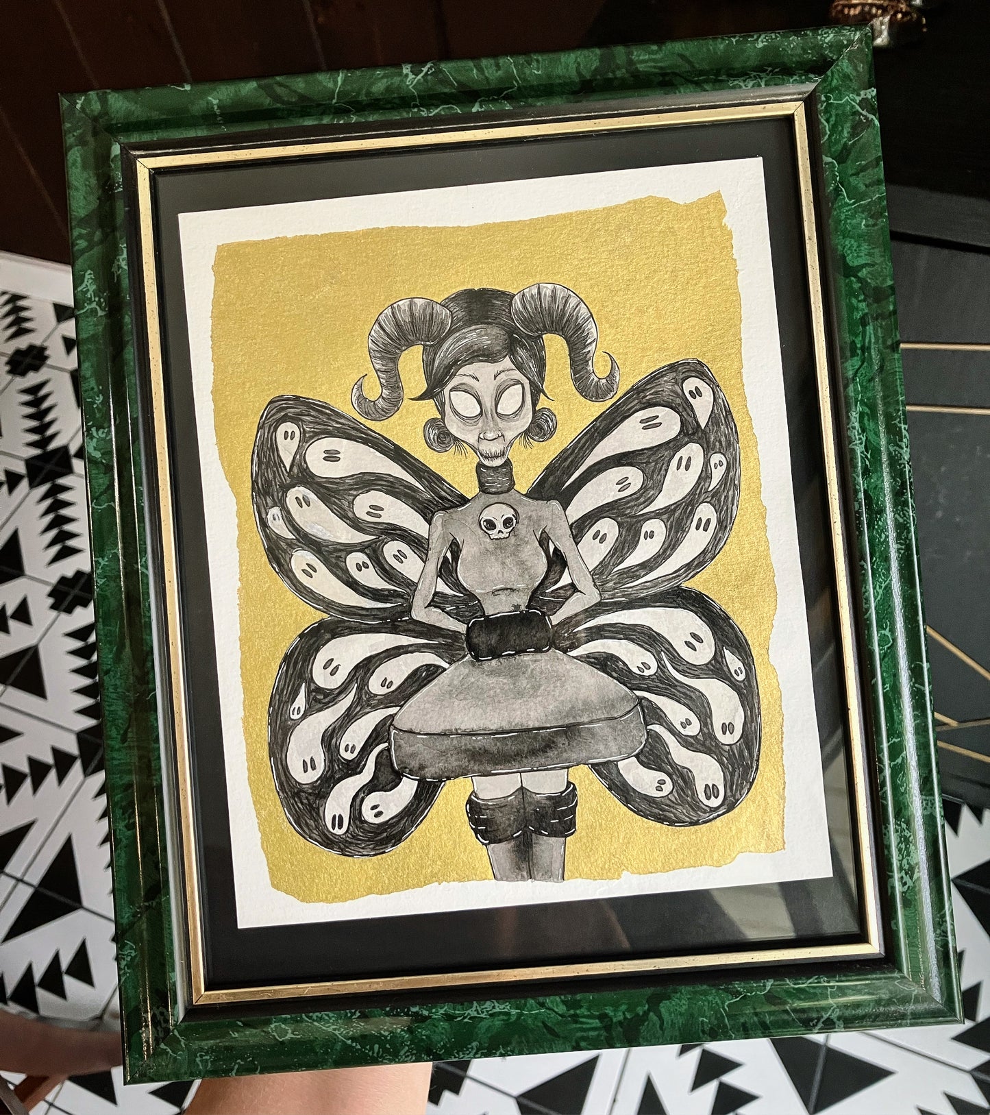 ‘goth moth’ [framed]