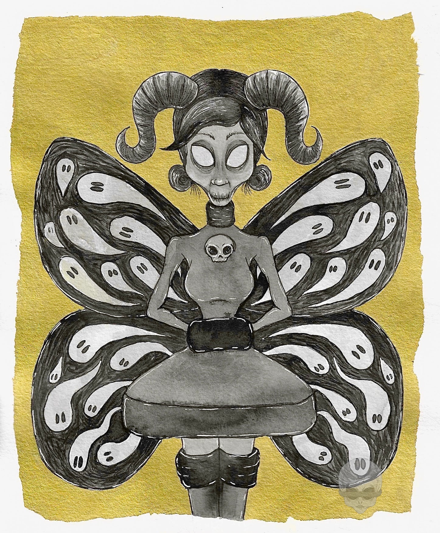 ‘goth moth’ [framed]