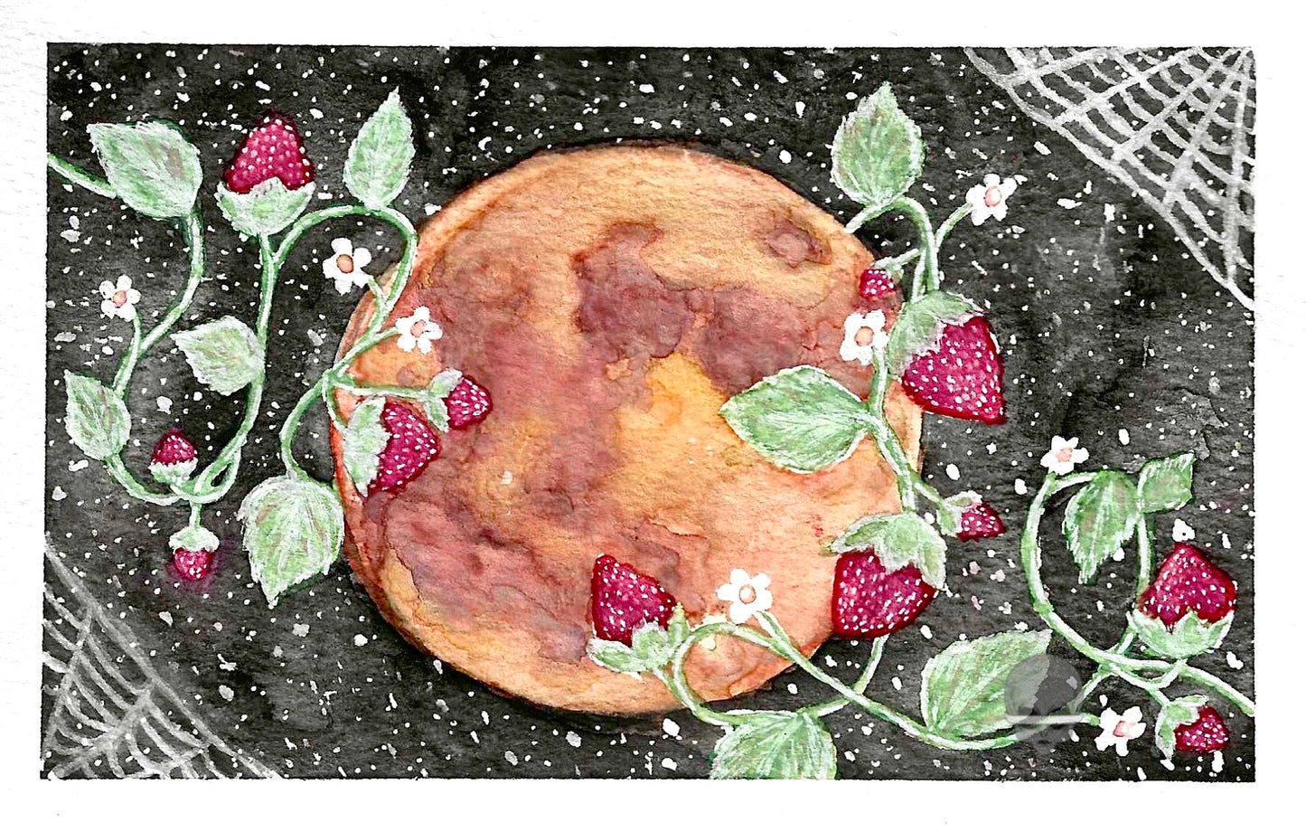 ‘strawberry moon’ [framed]