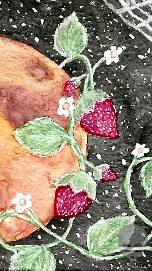 ‘strawberry moon’ [framed]