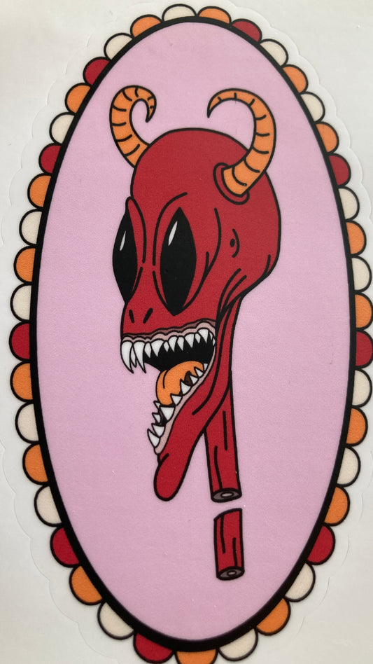 ‘little devil’ vinyl sticker