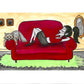 ‘haunted by carrots the cat’ - print