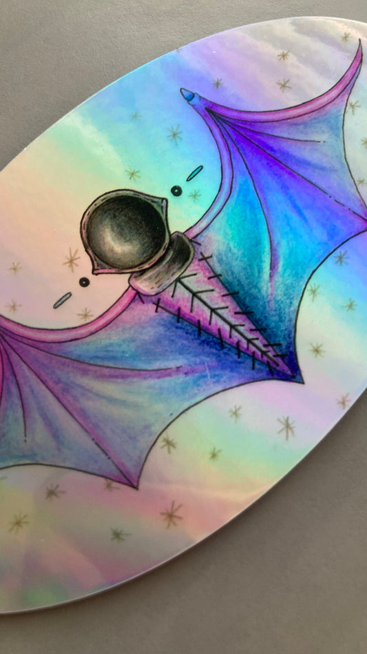 ‘space bat’ vinyl sticker